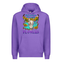 Purple find someone who grows flowers Premium Hoodie - texasbilliewilder