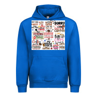 Cobalt funny coffee quotes Urban Hoodie - MaliasSmallBusiness