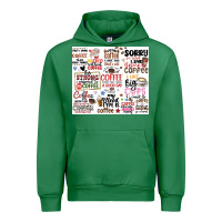 Emerald funny coffee quotes Urban Hoodie - MaliasSmallBusiness