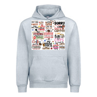 Heather Grey funny coffee quotes Urban Hoodie - MaliasSmallBusiness
