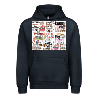 Navy funny coffee quotes Urban Hoodie - MaliasSmallBusiness