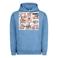 Pigment Pebble Blue funny coffee quotes Urban Hoodie - MaliasSmallBusiness