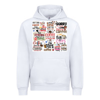 White funny coffee quotes Urban Hoodie - MaliasSmallBusiness
