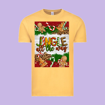 Christmas Jingle All The Way Vintage Tee Designed By Artiststas
