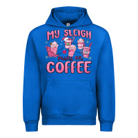 Cobalt my sleigh runs on coffee Urban Hoodie - MaliasSmallBusiness