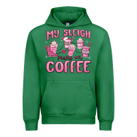 Emerald my sleigh runs on coffee Urban Hoodie - MaliasSmallBusiness