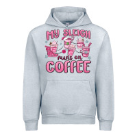 Heather Grey my sleigh runs on coffee Urban Hoodie - MaliasSmallBusiness