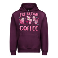 Mauve Wine my sleigh runs on coffee Urban Hoodie - MaliasSmallBusiness