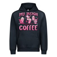 Navy my sleigh runs on coffee Urban Hoodie - MaliasSmallBusiness