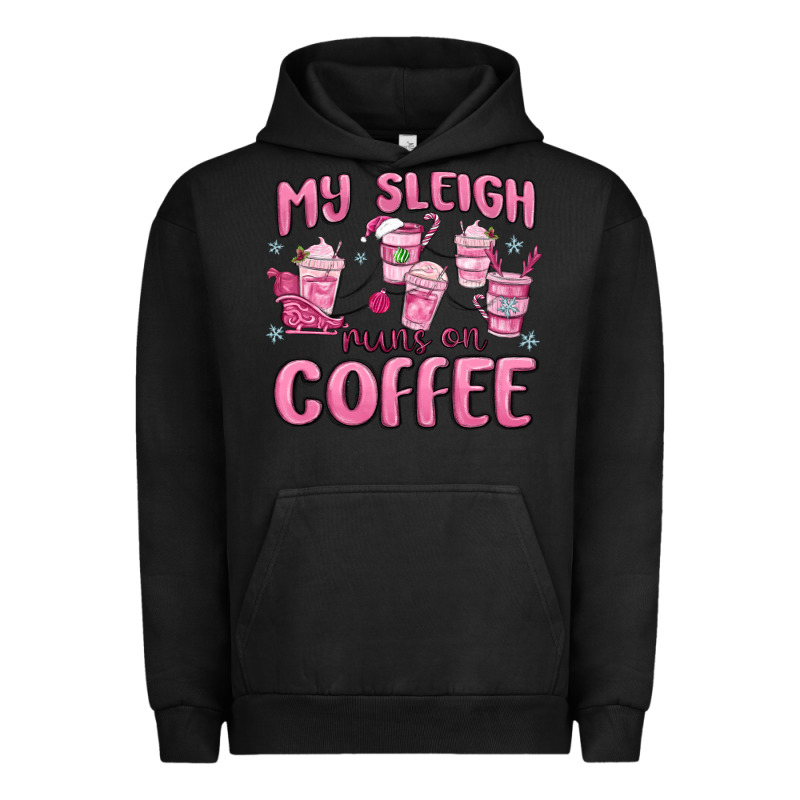 My Sleigh Runs On Coffee Urban Hoodie by MaliasSmallBusiness | Teevron