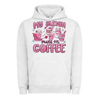 Pigment Lunar Rock my sleigh runs on coffee Urban Hoodie - MaliasSmallBusiness