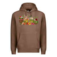 Chestnut floral hustler coffee cups Premium Hoodie - texasbilliewilder
