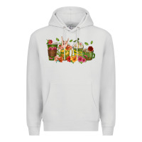Dove Grey floral hustler coffee cups Premium Hoodie - texasbilliewilder