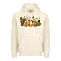 Tofu floral hustler coffee cups Premium Hoodie - texasbilliewilder