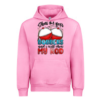 Fuchsia Pink show me your bobbers and i will show my rod Urban Hoodie - MaliasSmallBusiness