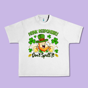 Drink Responsibly Dont Spill It Urban Heavy Tee Designed By Artiststas