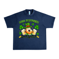 Navy drink responsibly dont spill it Urban Heavy Tee - Artiststas