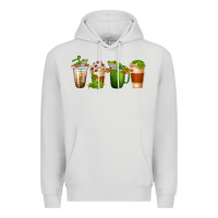 Dove Grey frog coffee cups Premium Hoodie - texasbilliewilder