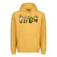 Mustard frog coffee cups Premium Hoodie - texasbilliewilder