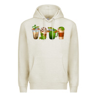 Oatmeal Heather frog coffee cups Premium Hoodie - texasbilliewilder
