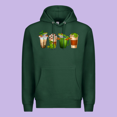 Premium Hoodie frog coffee cups