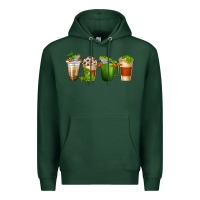 Sports Green frog coffee cups Premium Hoodie - texasbilliewilder