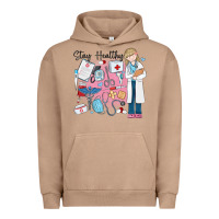 Pigment Burro stay healthy nurse Urban Hoodie - MaliasSmallBusiness