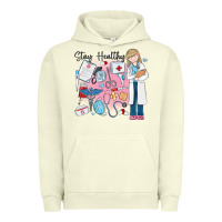 Pigment Pistachio stay healthy nurse Urban Hoodie - MaliasSmallBusiness