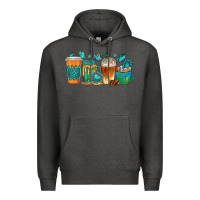 Charcoal Heather gemstone coffee cups Premium Hoodie - texasbilliewilder