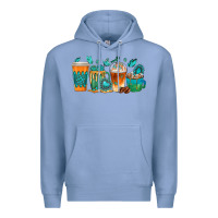 Colony Blue gemstone coffee cups Premium Hoodie - texasbilliewilder