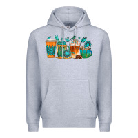 Heather Grey gemstone coffee cups Premium Hoodie - texasbilliewilder