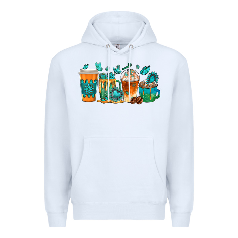 Gemstone Coffee Cups Premium Hoodie by texasbilliewilder | Teevron