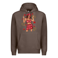 Coffee heart cowgirl Premium Hoodie - texasbilliewilder