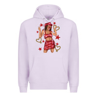 Lilac heart cowgirl Premium Hoodie - texasbilliewilder