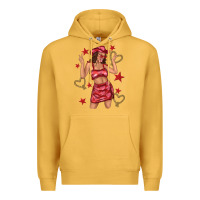 Mustard heart cowgirl Premium Hoodie - texasbilliewilder