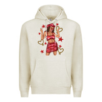 Oatmeal Heather heart cowgirl Premium Hoodie - texasbilliewilder