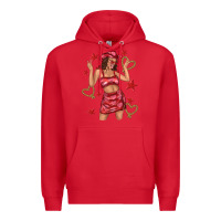 Red heart cowgirl Premium Hoodie - texasbilliewilder