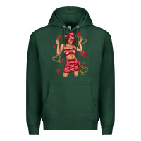 Sports Green heart cowgirl Premium Hoodie - texasbilliewilder