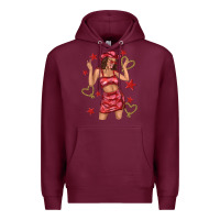 Burgundy heart cowgirl Premium Hoodie - texasbilliewilder