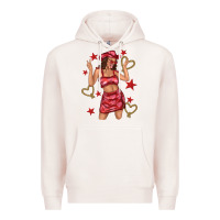 Pale Pink heart cowgirl Premium Hoodie - texasbilliewilder