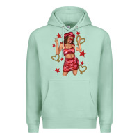 Seafoam heart cowgirl Premium Hoodie - texasbilliewilder