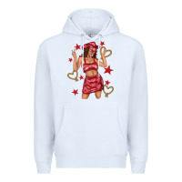 White heart cowgirl Premium Hoodie - texasbilliewilder