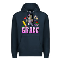 Navy Fourth Grade Premium Hoodie - RanaPortraitStore