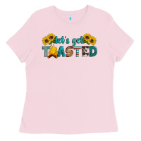 Bubblegum Pink let's get toasted Ladies Tee - Artiststas