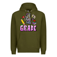 Army Green Fourth Grade Premium Hoodie - RanaPortraitStore