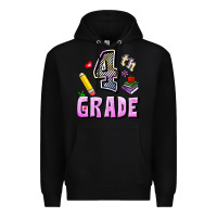 Black Fourth Grade Premium Hoodie - RanaPortraitStore