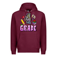 Burgundy Fourth Grade Premium Hoodie - RanaPortraitStore