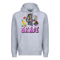 Heather Grey Fourth Grade Premium Hoodie - RanaPortraitStore