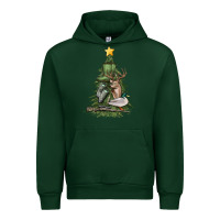 Forest Green hunting christmas tree Urban Hoodie - MaliasSmallBusiness