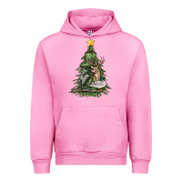Fuchsia Pink hunting christmas tree Urban Hoodie - MaliasSmallBusiness